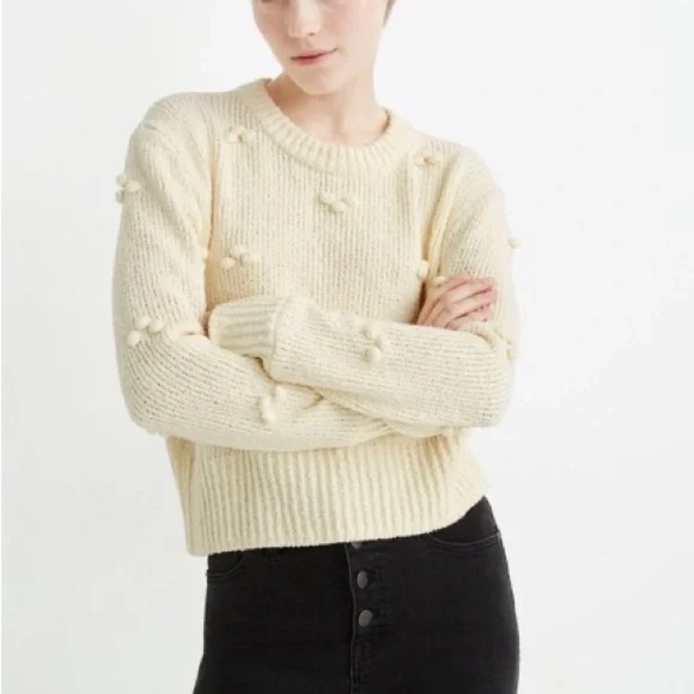 Madewell dotted bobble pullover‎ sweater crew neck Size Small